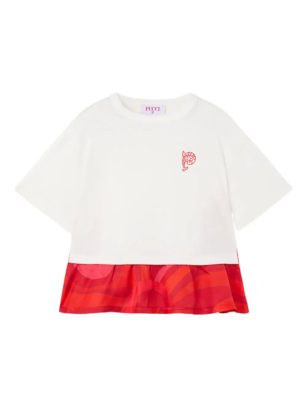 PUCCI Junior playera con contraste | blanco | Image 1