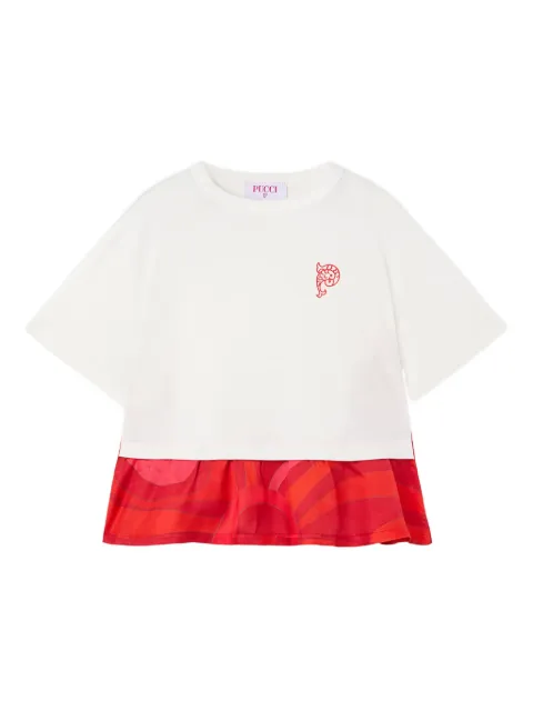 PUCCI Junior contrast print T-shirt