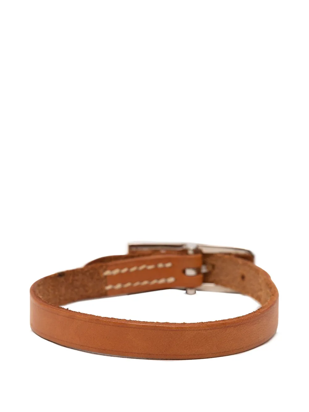 Pre-owned Hermes 20th Century Leather Kelly Aldion Bracelet Costume Bracelet In Brown