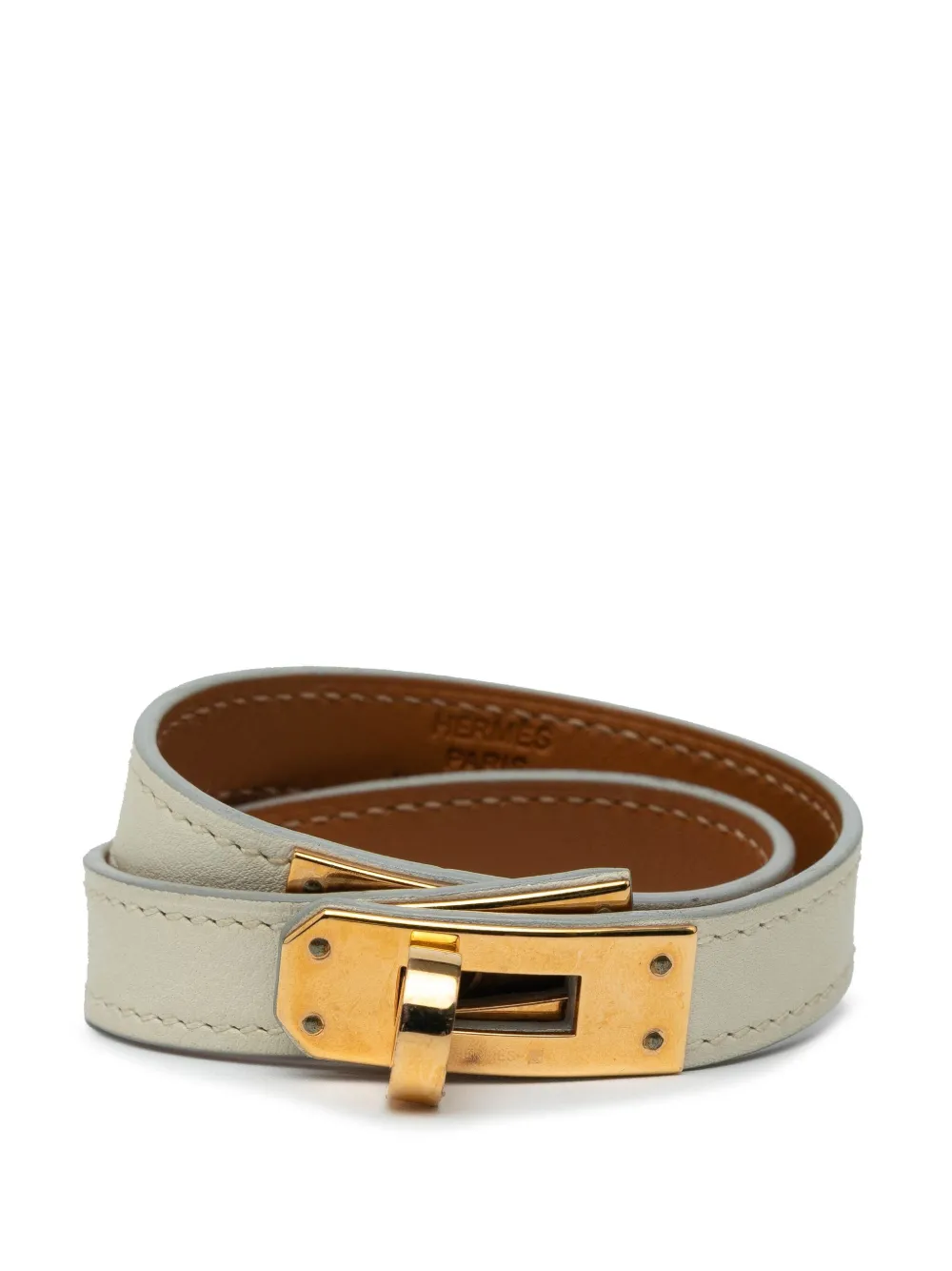 Hermès Pre-Owned bracelet Kelly Double Tour en cuir (2018) | gris | Image 1