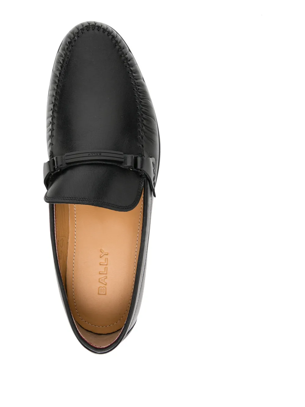 Bally buckle detail loafers Zwart