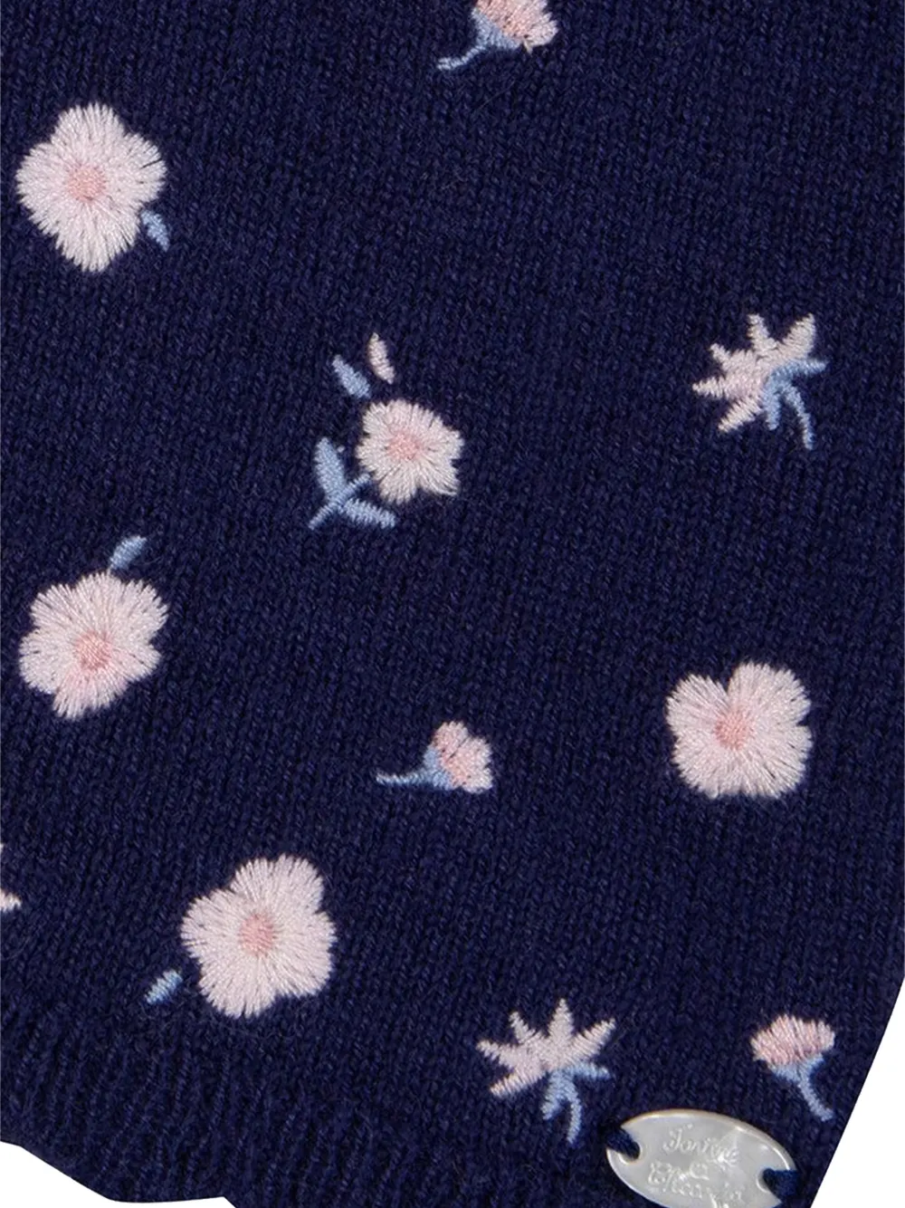 Tartine Et Chocolat Gewelfd vest verfraaid met bloemen Blauw