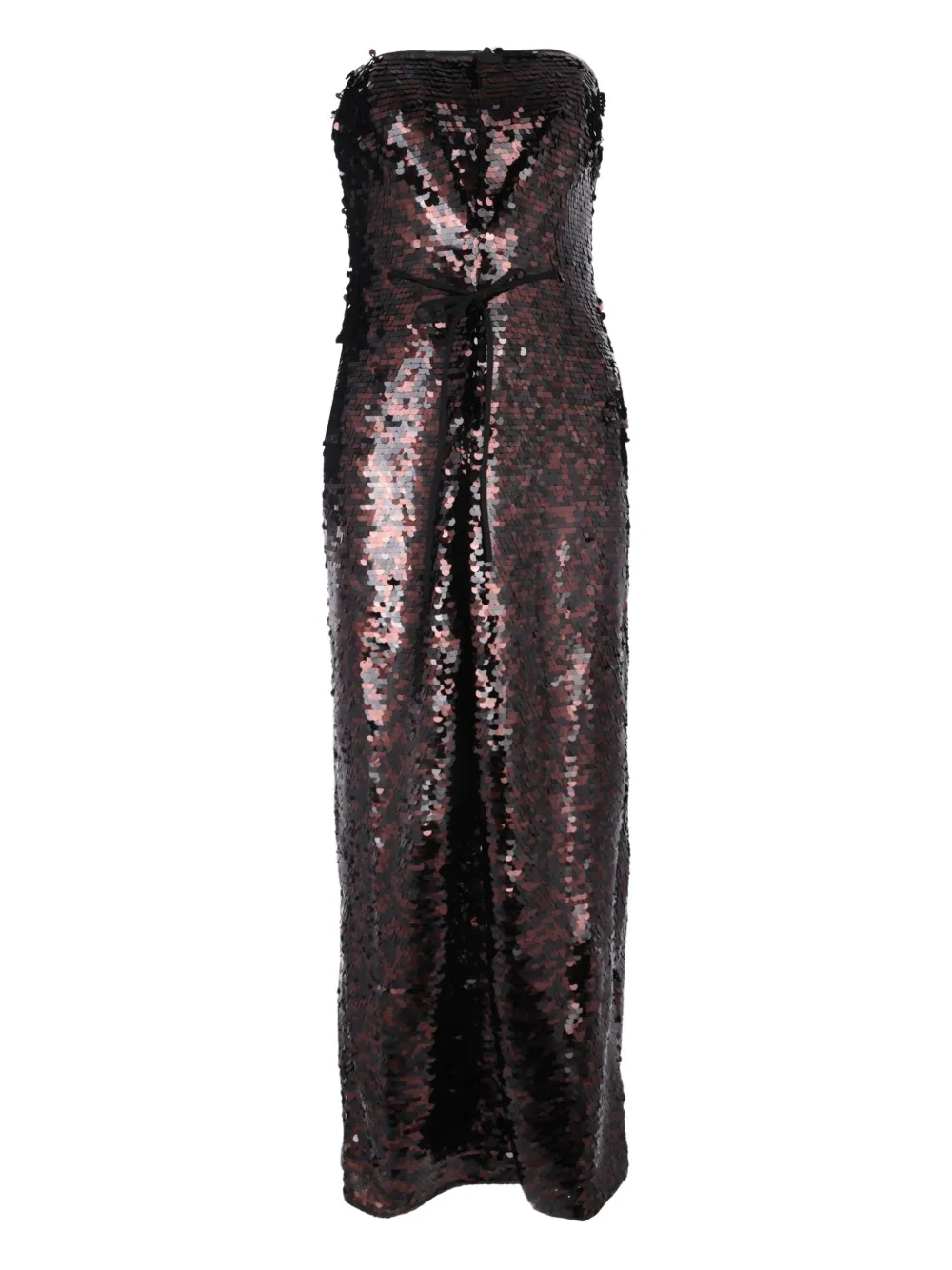 Staud Cece Sequin-embellishment Midi Dress In Black