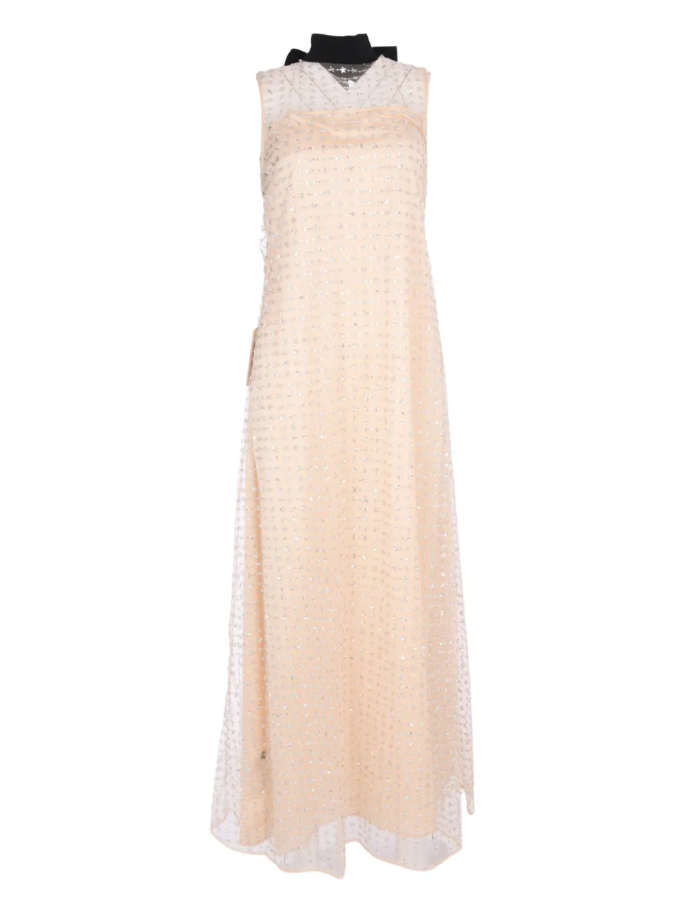 STAUD Albee tie-embellished maxi dress - Toni neutri