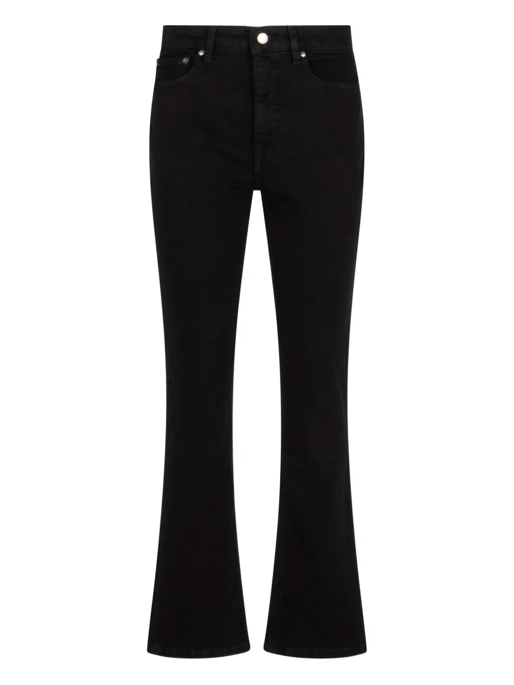 Polo Ralph Lauren Belt-loops Flared Trousers In Black