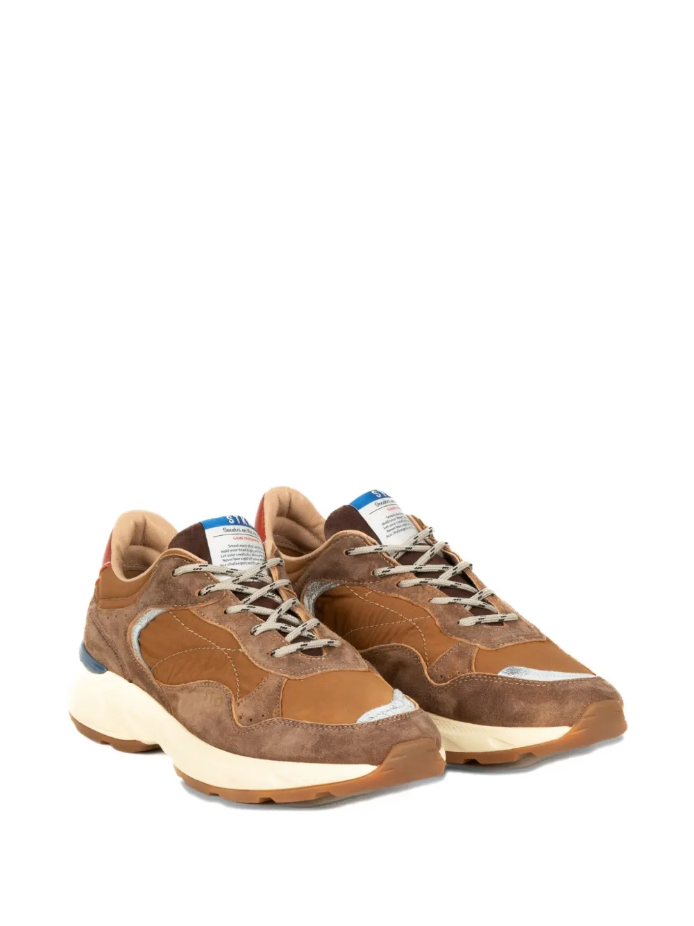 Stokton Reverse sneakers met vlakken Bruin