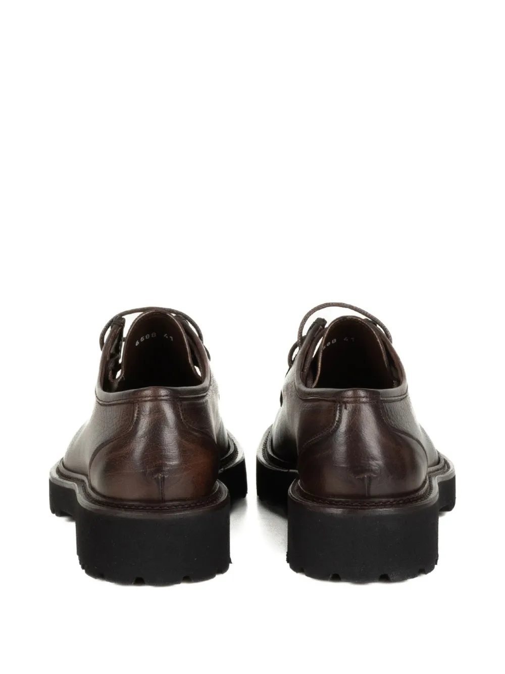 Franco Fedele Lace-up Leather Derby Shoes In Brown