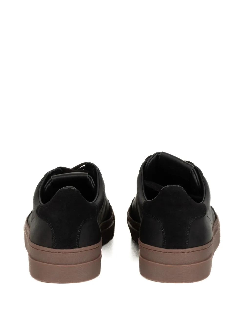 Stokton Leren sneakers met vlakken Zwart