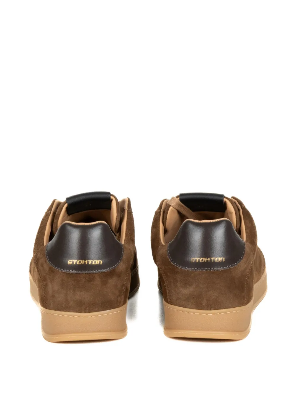 Stokton Zapper Teak suède sneakers Bruin