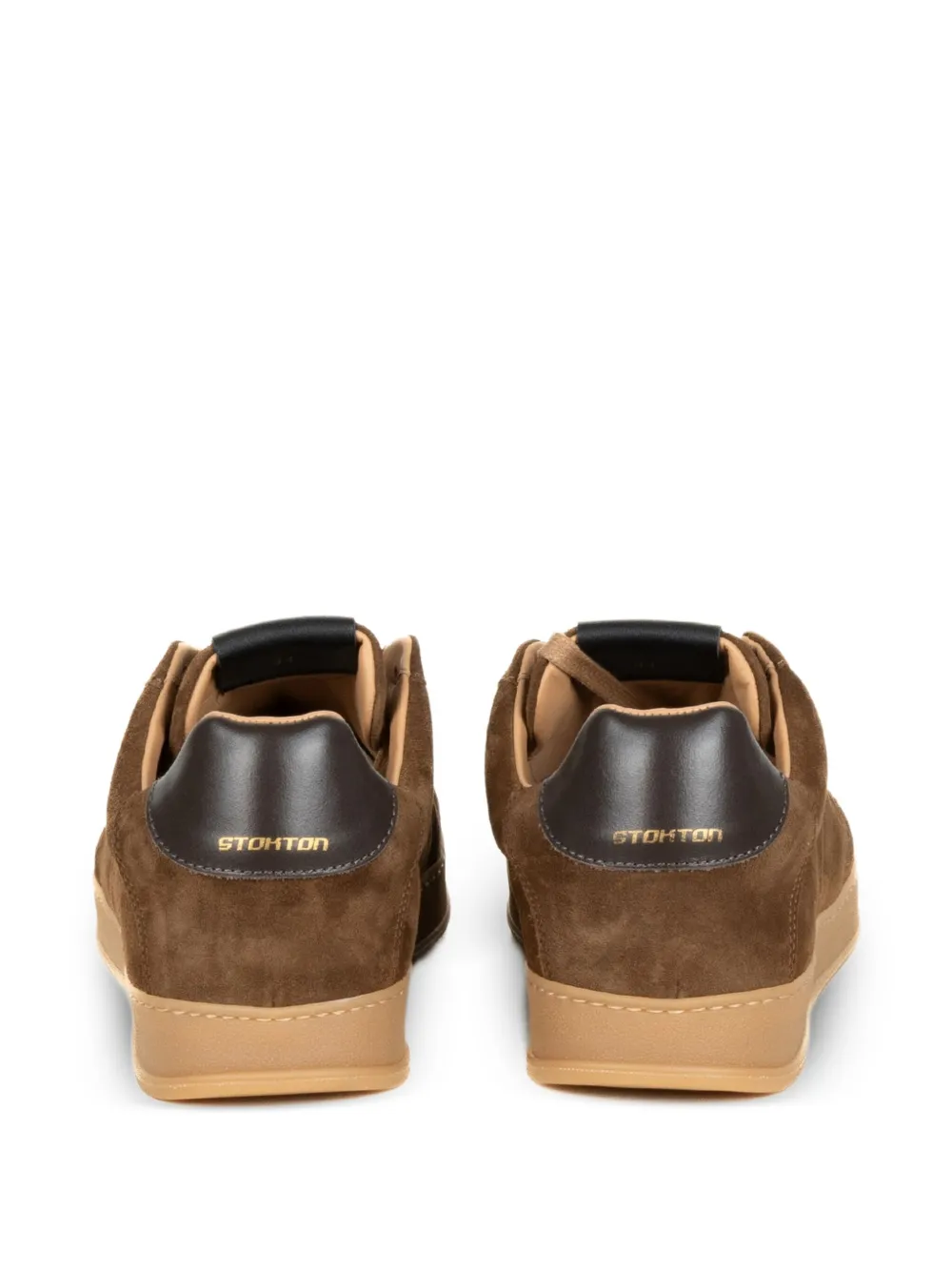 Stokton Zapper Teak suède sneakers Bruin