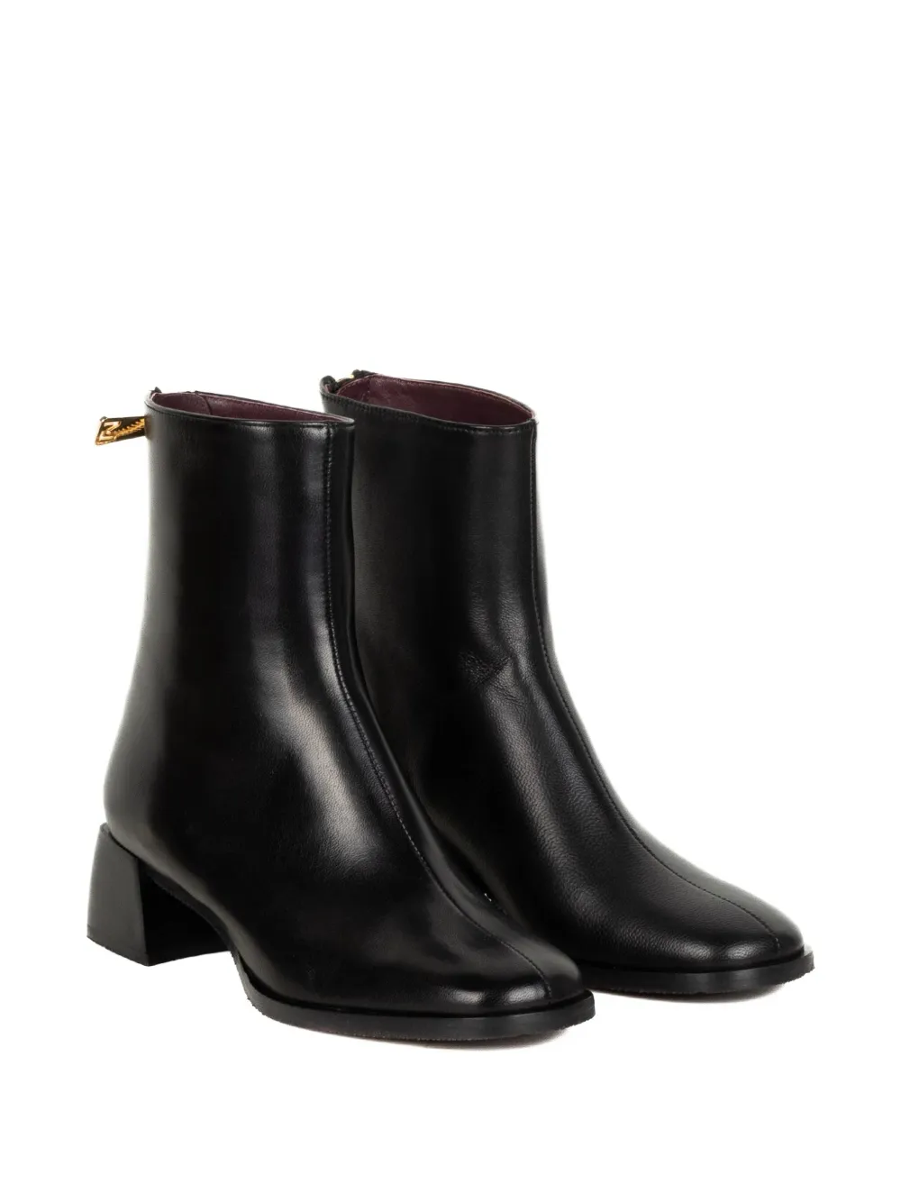 Lorenzo Mari Zip-up Leather Ankle Boots In Black