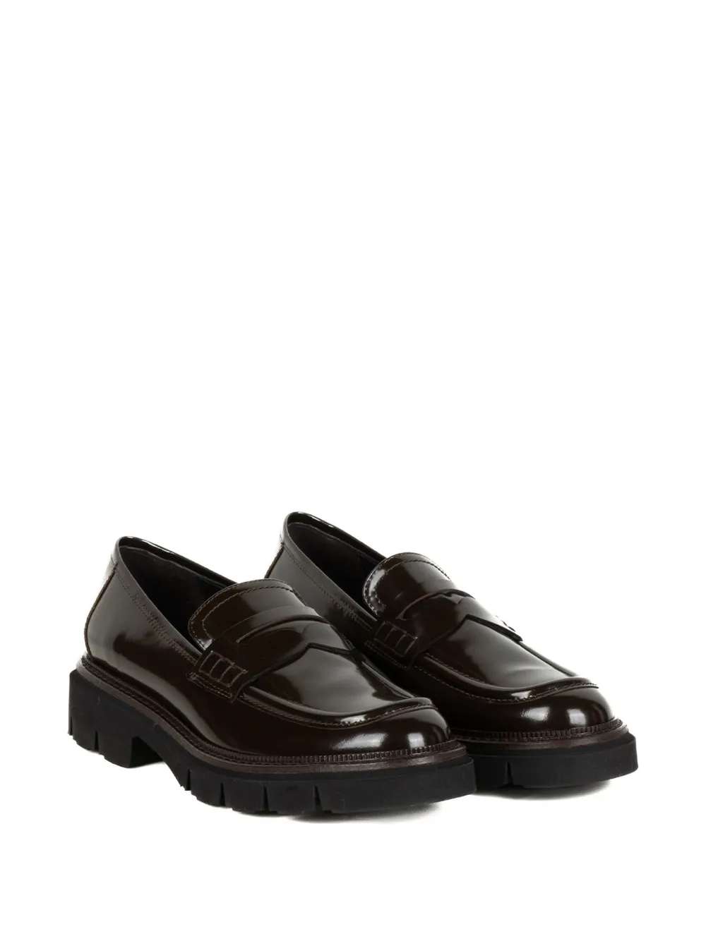 Luca Grossi leather loafers - Bruin