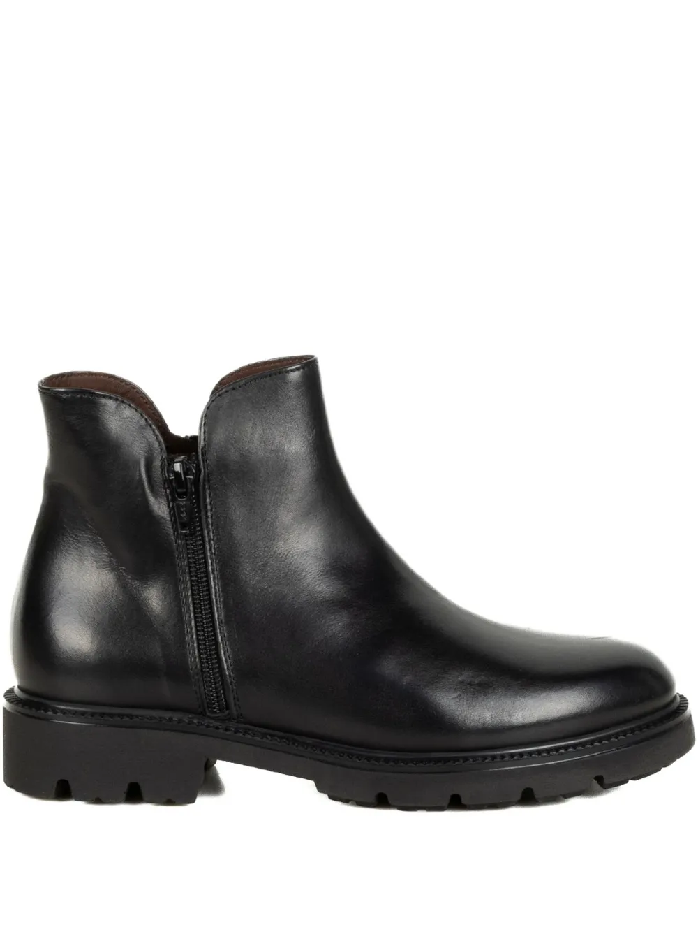 Franco Fedele Zip-up Leather Ankle Boots In Black