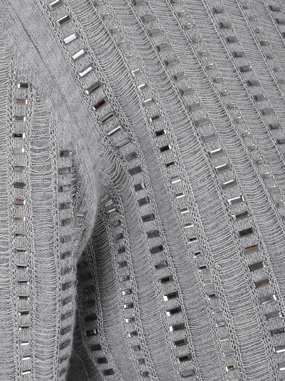 Ermanno Scervino Embellished Roll-neck Sweater In Gray