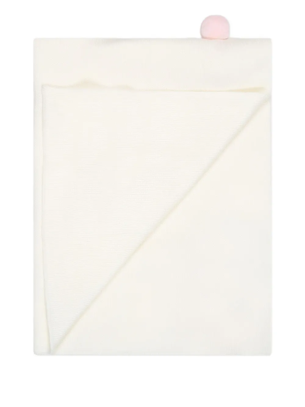 Little Bear Lattecipria pompom blanket - ホワイト