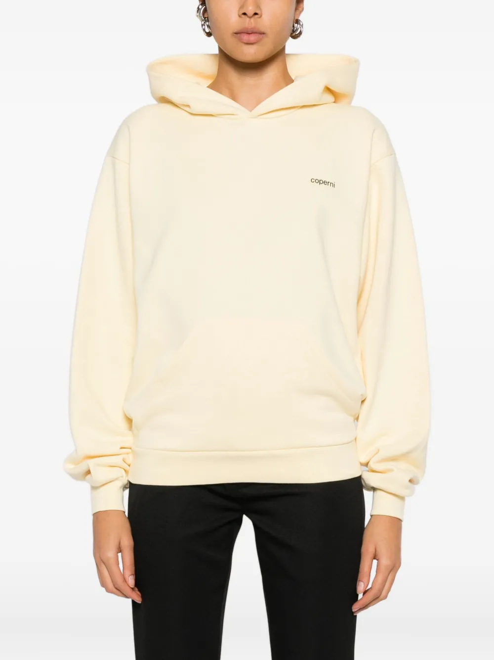 Coperni Logo Hoodie In Yellow