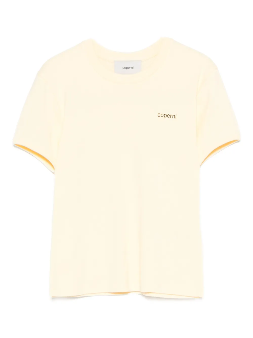 Coperni Logo T-shirt In Yellow