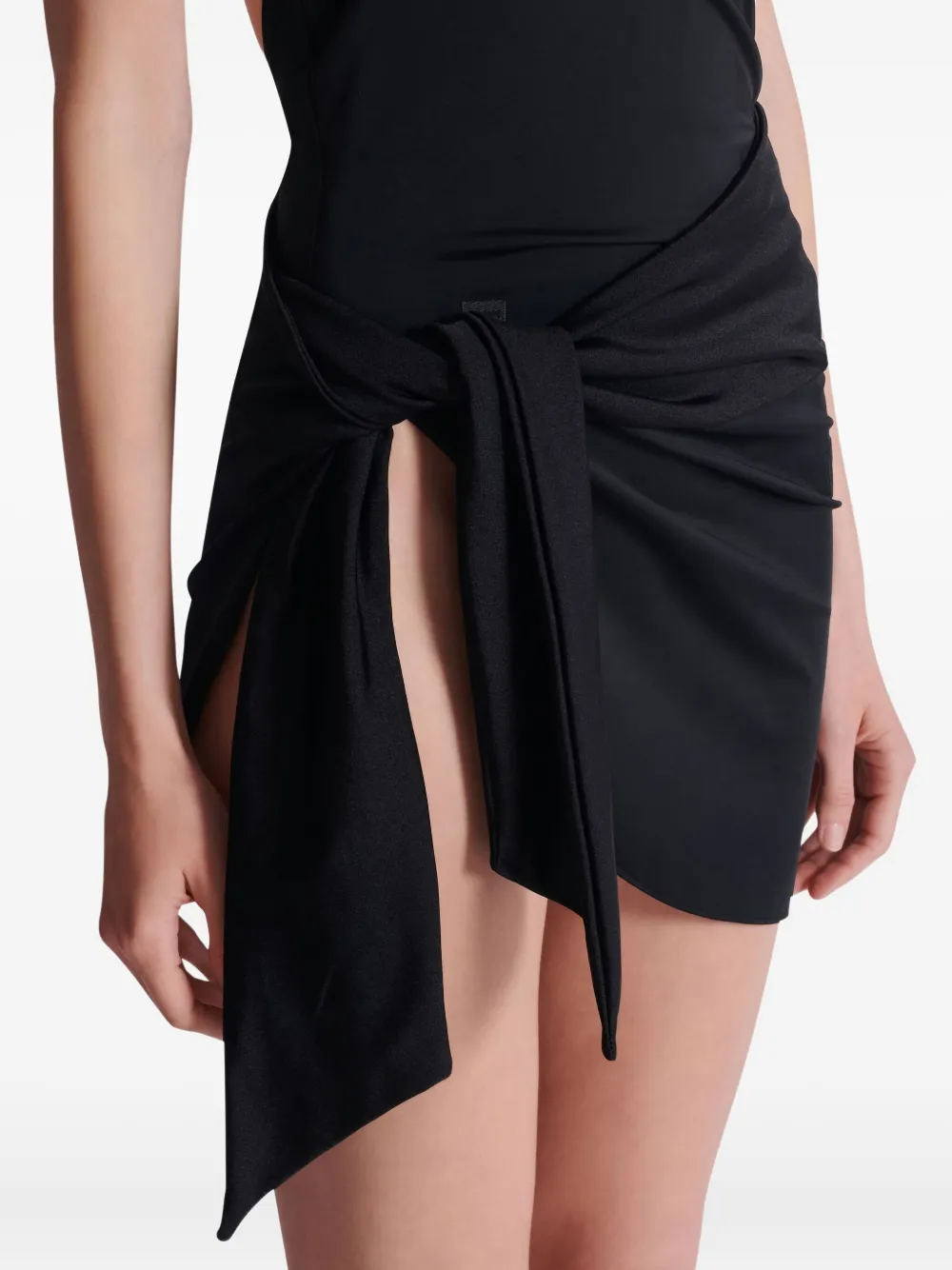 Balmain Asymmetrische wikkelrok Zwart