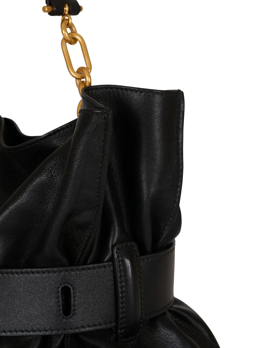 Balmain Anthem medium schoudertas met gesp Zwart