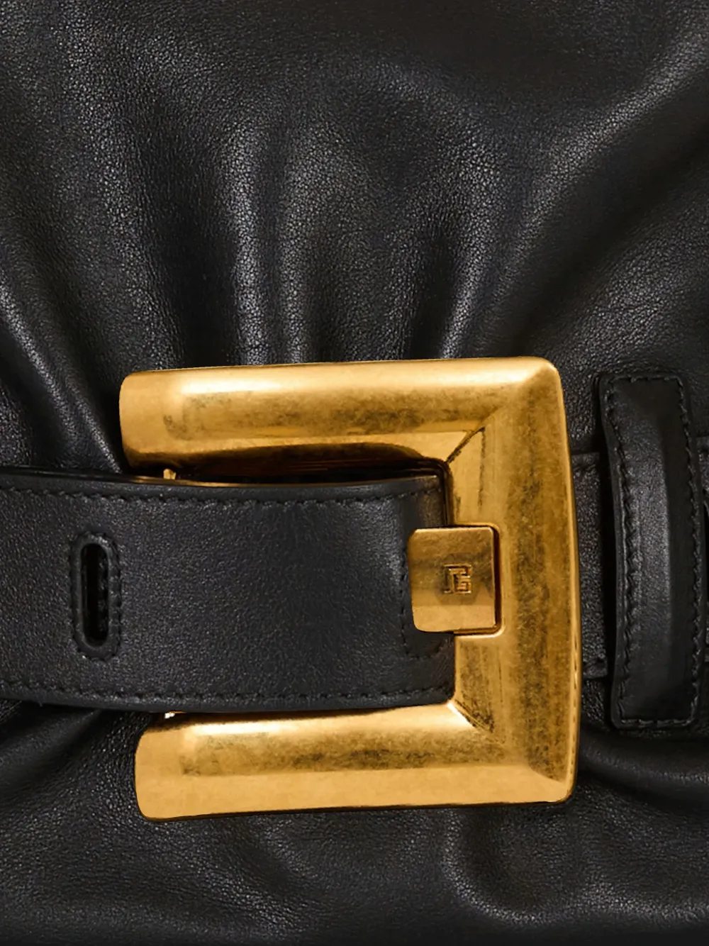 Balmain Anthem medium schoudertas met gesp Zwart