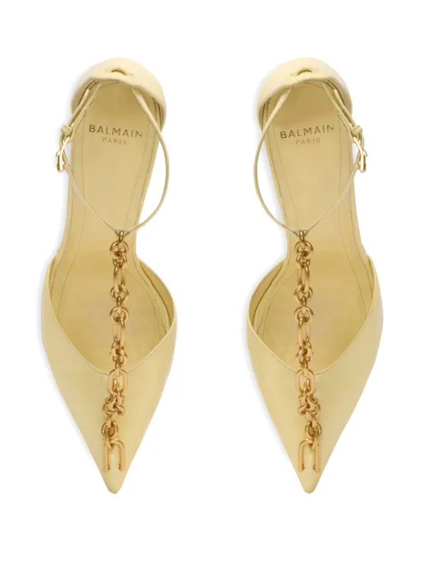 Balmain Sync pointed-toe Pumps | Yellow | FARFETCH