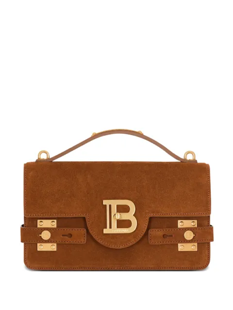 Balmain B-Buzz 24 suede shoulder bag