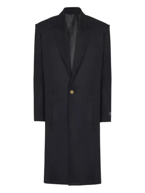 Balmain single-breasted wool coat