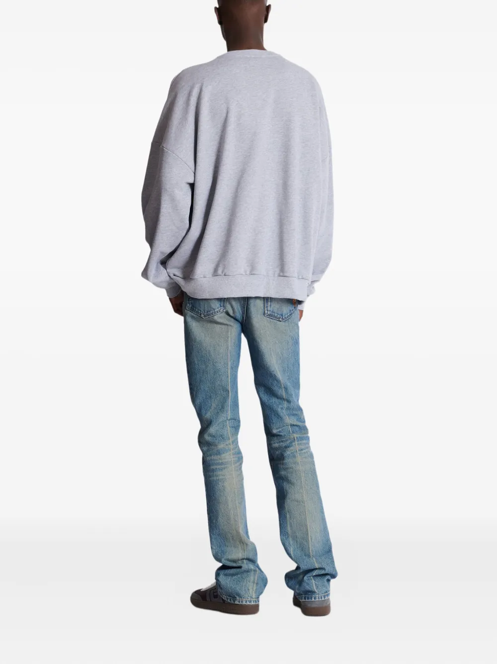 Balmain Katoenen trui met print Grijs