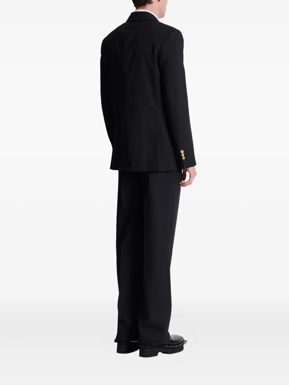 Balmain Wollen blazer met dubbele rij knopen Zwart