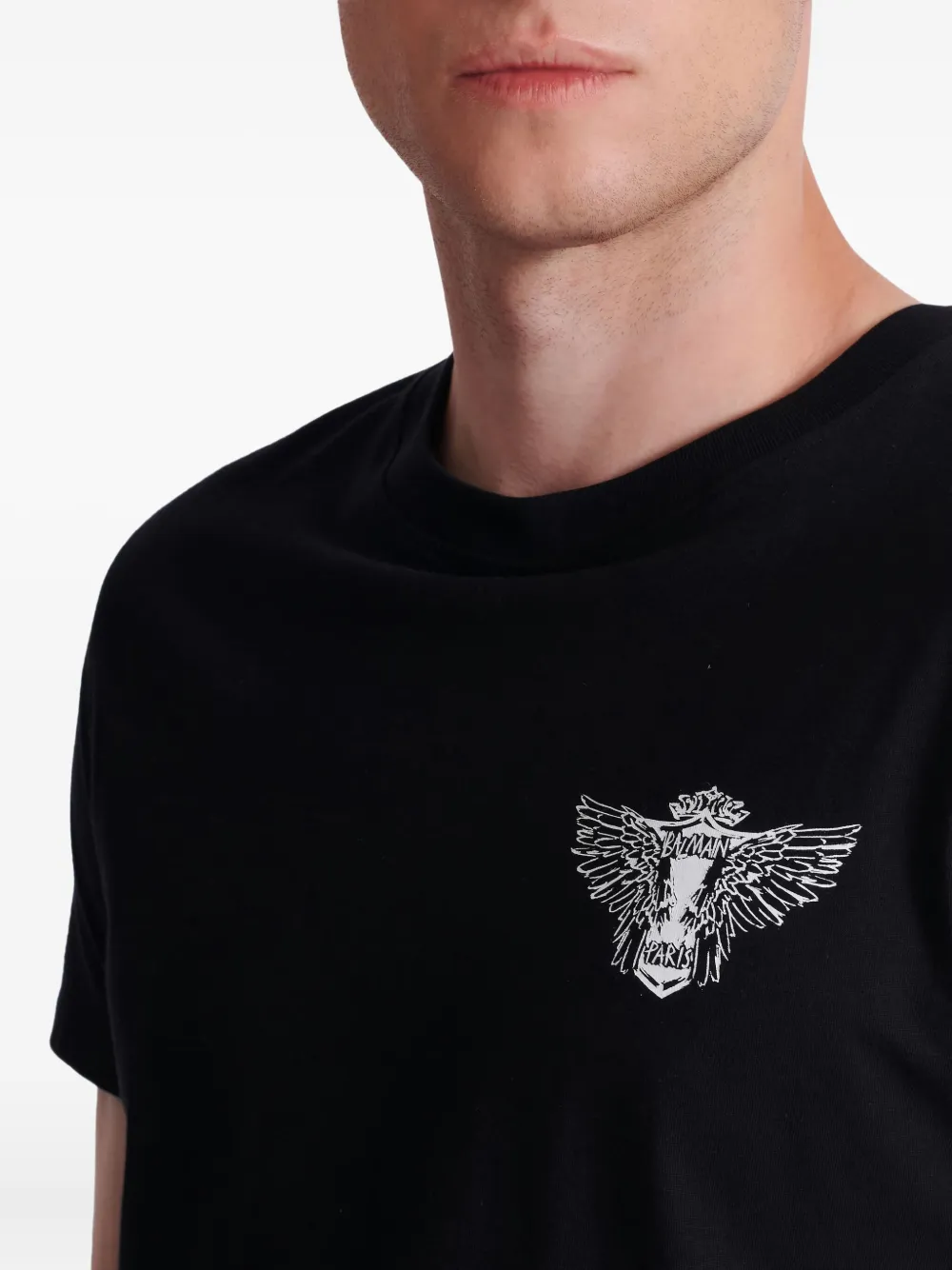 Balmain T-shirt met print Zwart