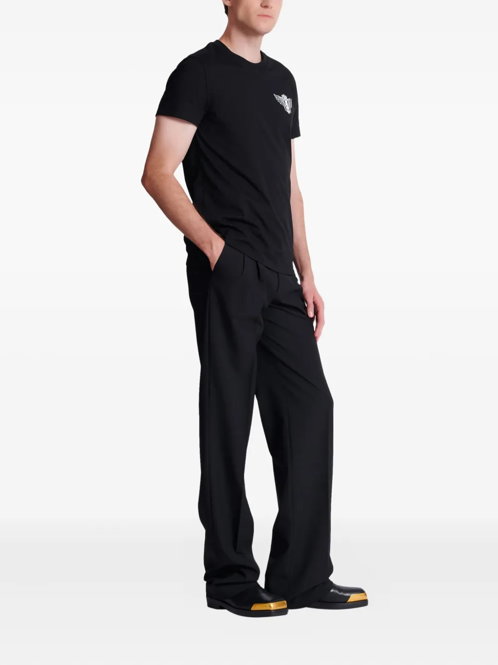  Balmain Balmain Wings-print T-shirt - Black 