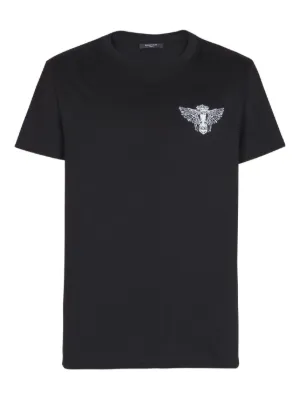 BALMAIN ロゴプリント 半袖Tシャツ　レア Balmain Logo print white cotton T-shirt - White|SH11601I3120FA