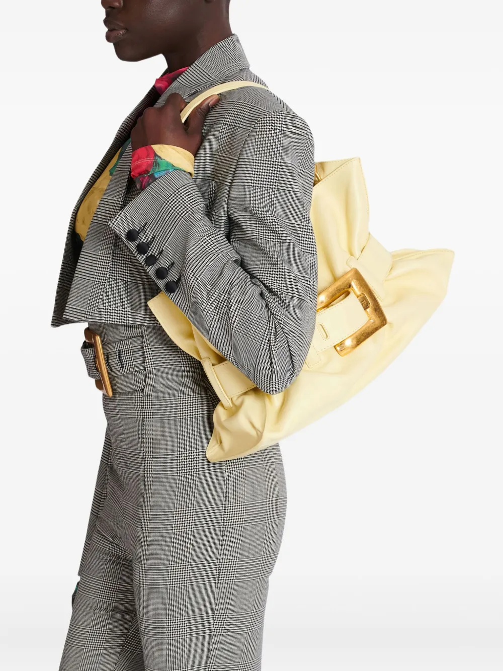 Balmain Medium Anthem schoudertas met riemdetail - Geel