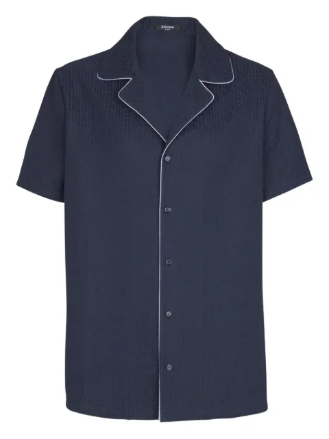 Balmain PB-monogram short-sleeve shirt