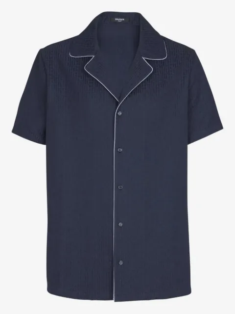 Balmain Camisa mangas curtas com monograma PB