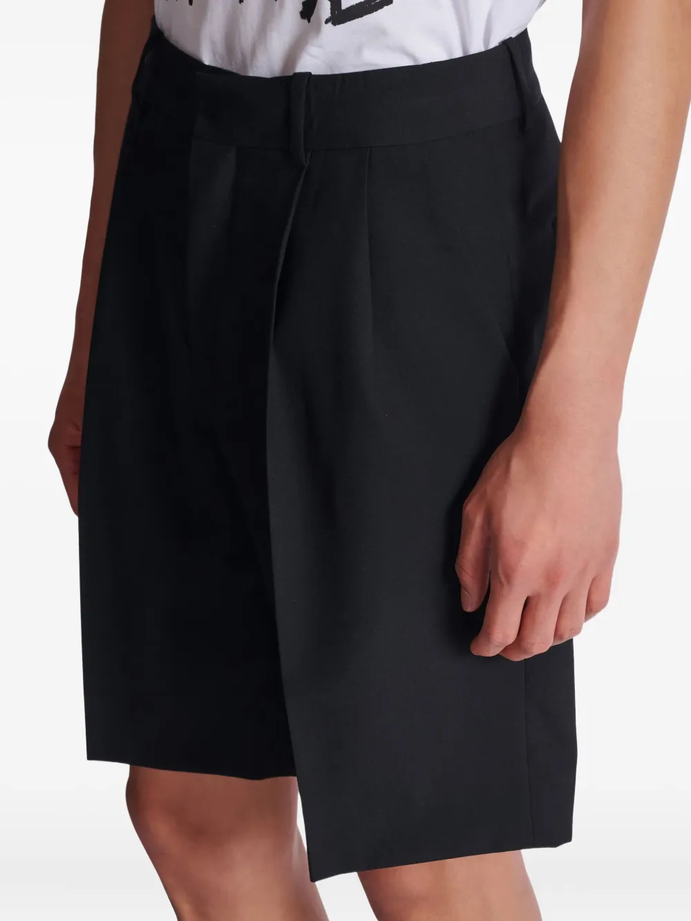 Balmain Wollen shorts Zwart