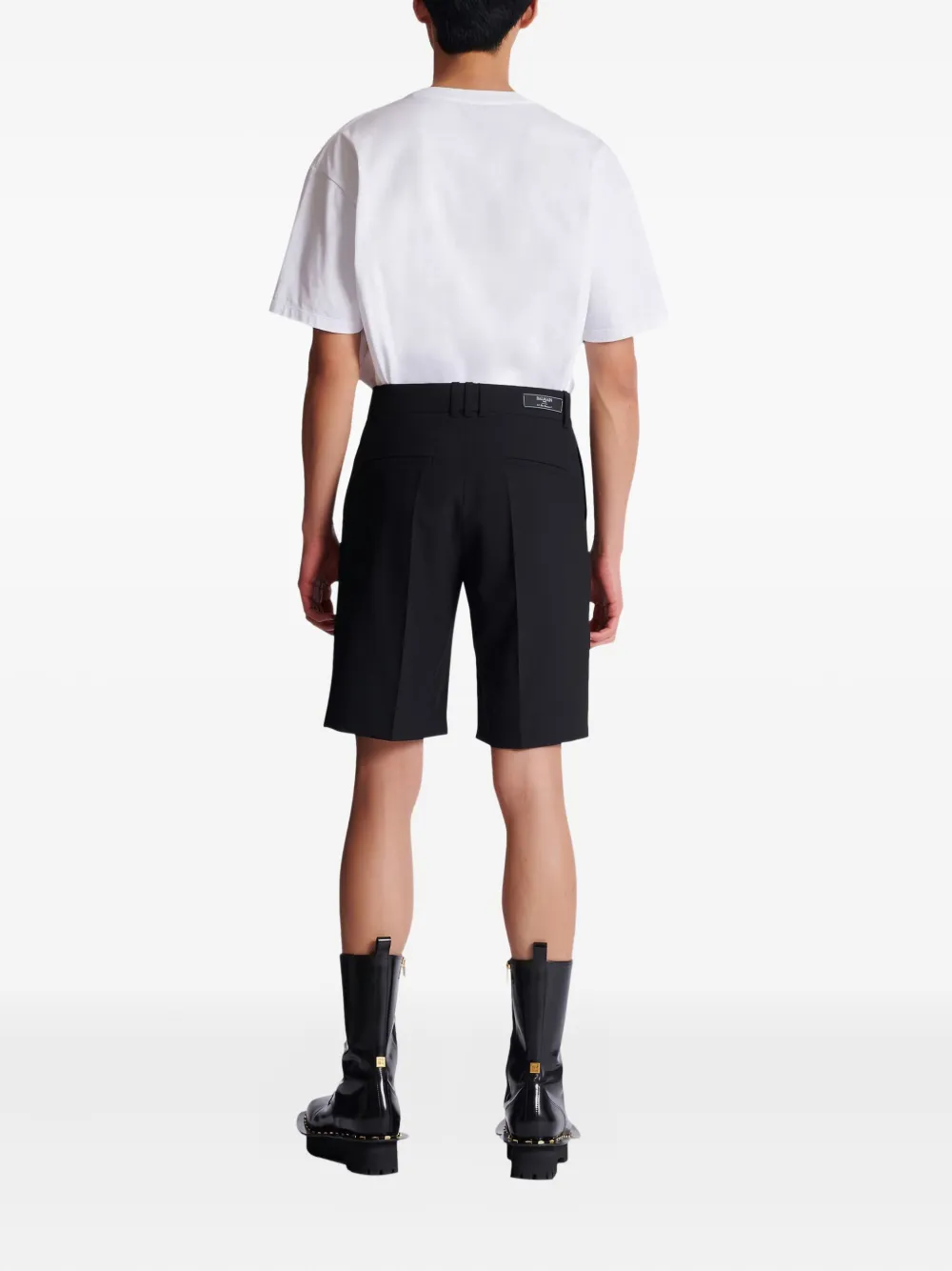 Balmain Wollen shorts Zwart
