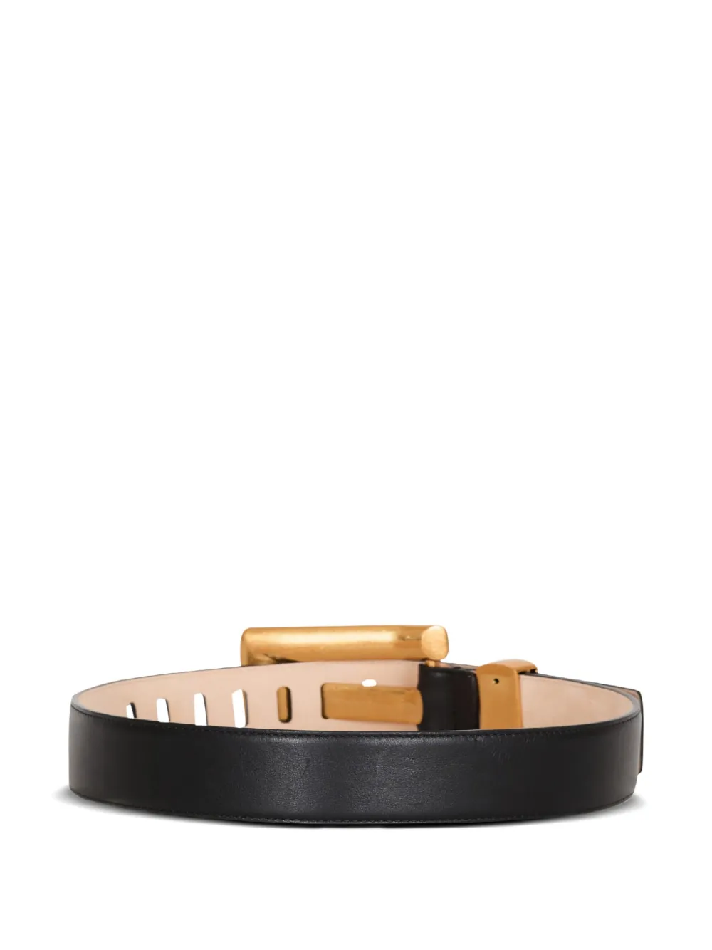  Balmain Anthem Square-buckle Belt - Black 