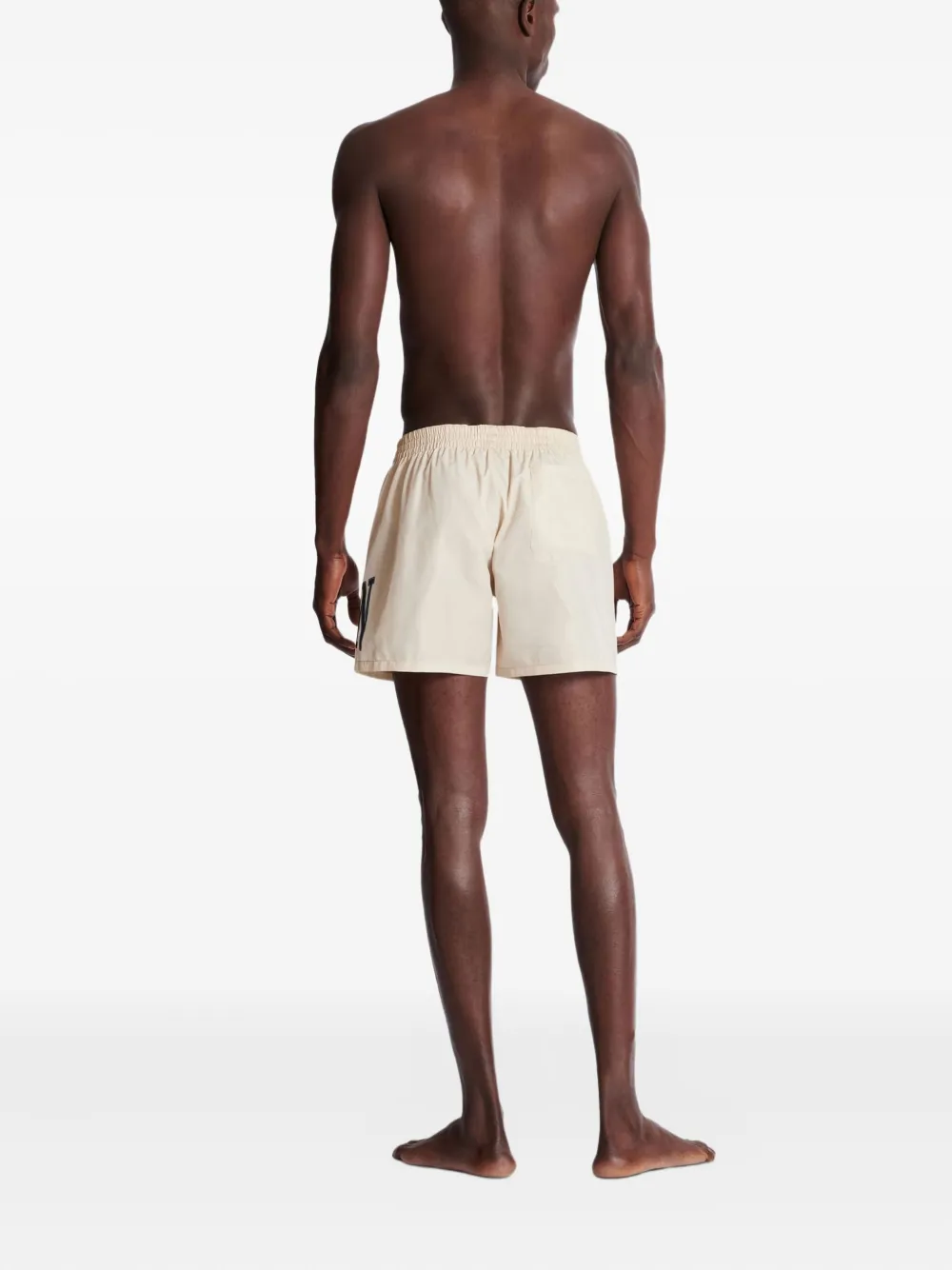 Balmain Zwembroek met logoprint Beige