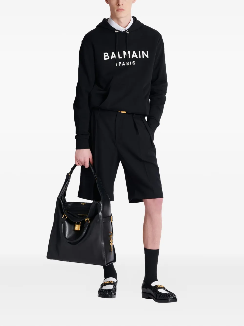 Balmain hoodie de algodón con logo estampado | Hoodies | Image 2