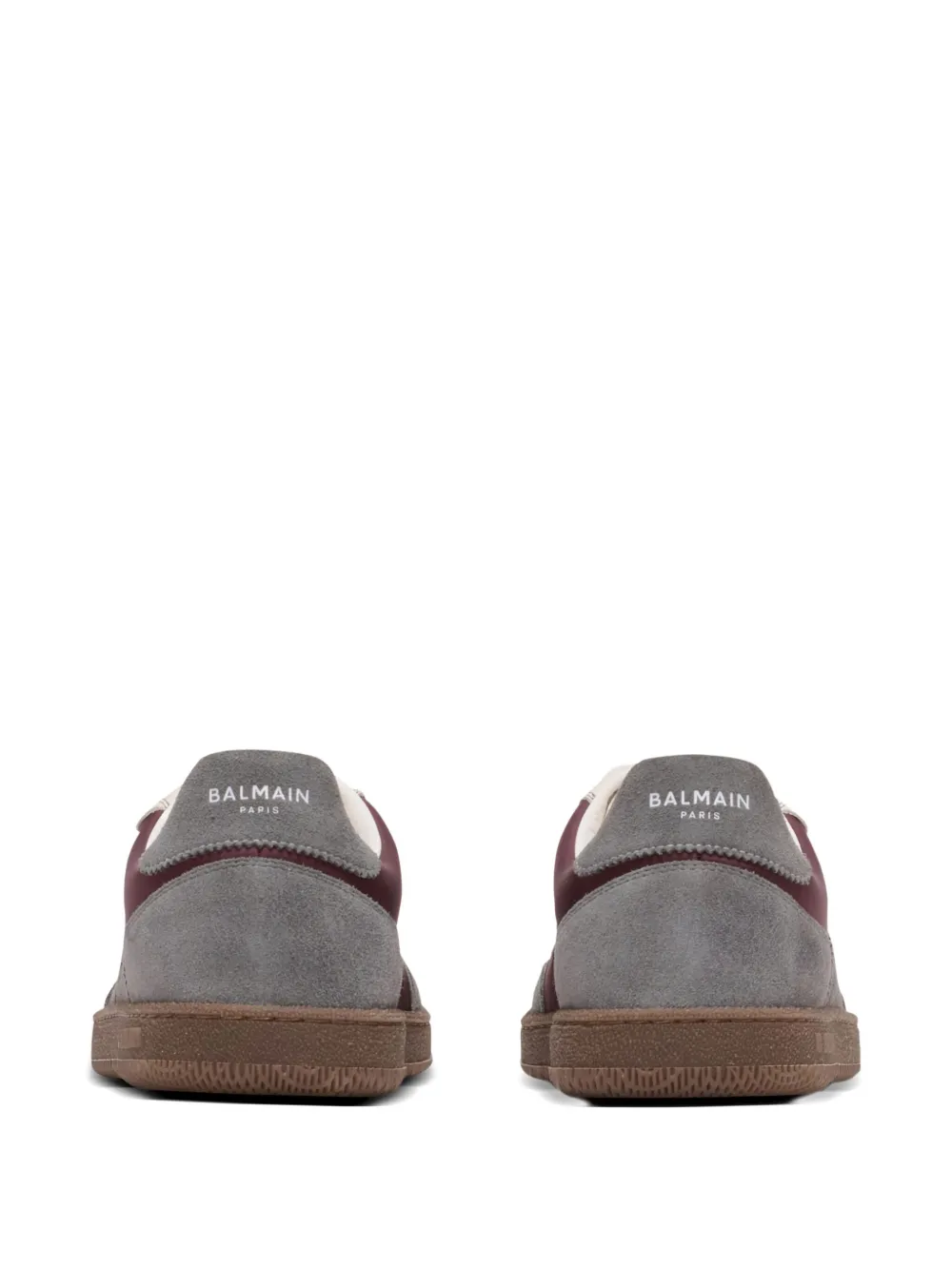 Balmain Suède sneakers met logo Grijs