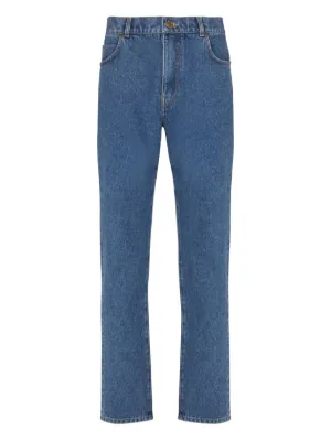 Balmain wide-leg Cotton Jeans | Blue | FARFETCH