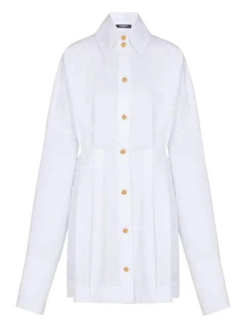 Balmain buttoned poplin shirt dress
