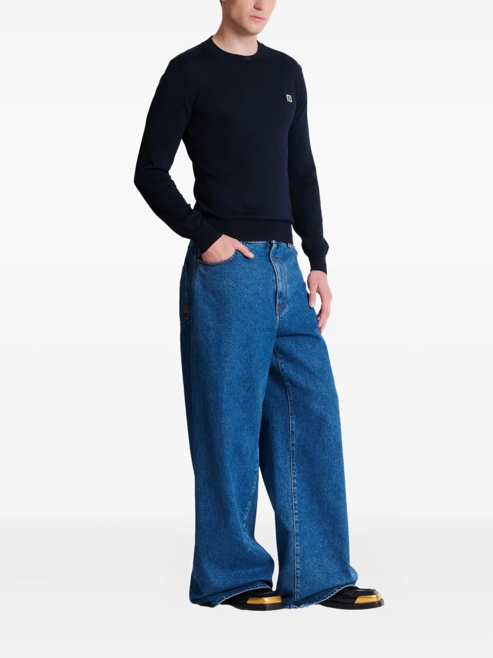  Balmain Crew-neck Sweater - Blue 