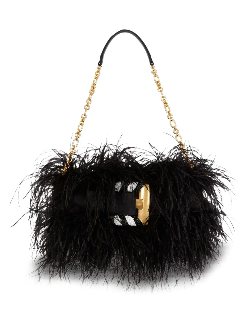 Balmain Anthem feather-detail shoulder bag | Black | Image 1