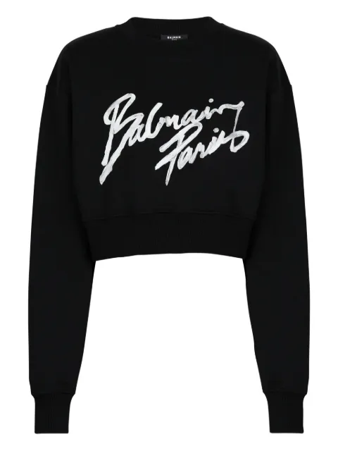 Balmain printed cotton sweatshirt