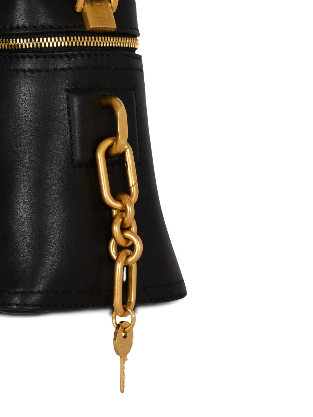 Balmain Pulse Vanity leren tas Zwart