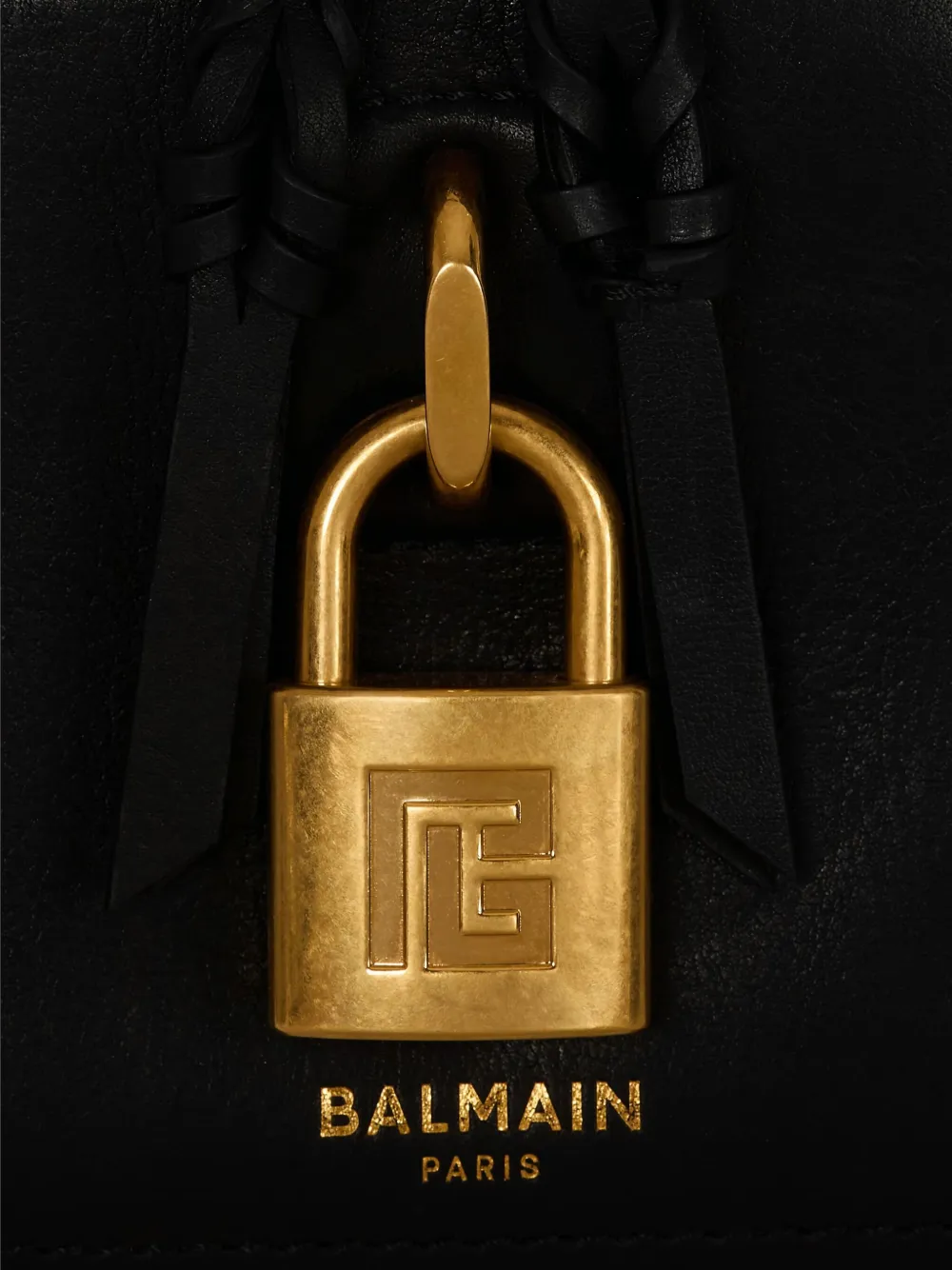 Balmain Pulse Vanity leren tas Zwart