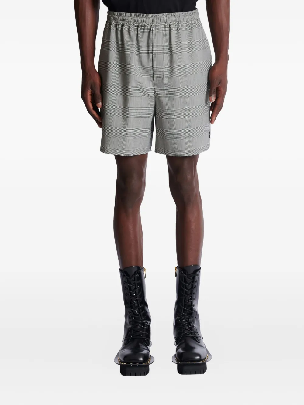 Balmain Shorts Principe di Galles - Grigio