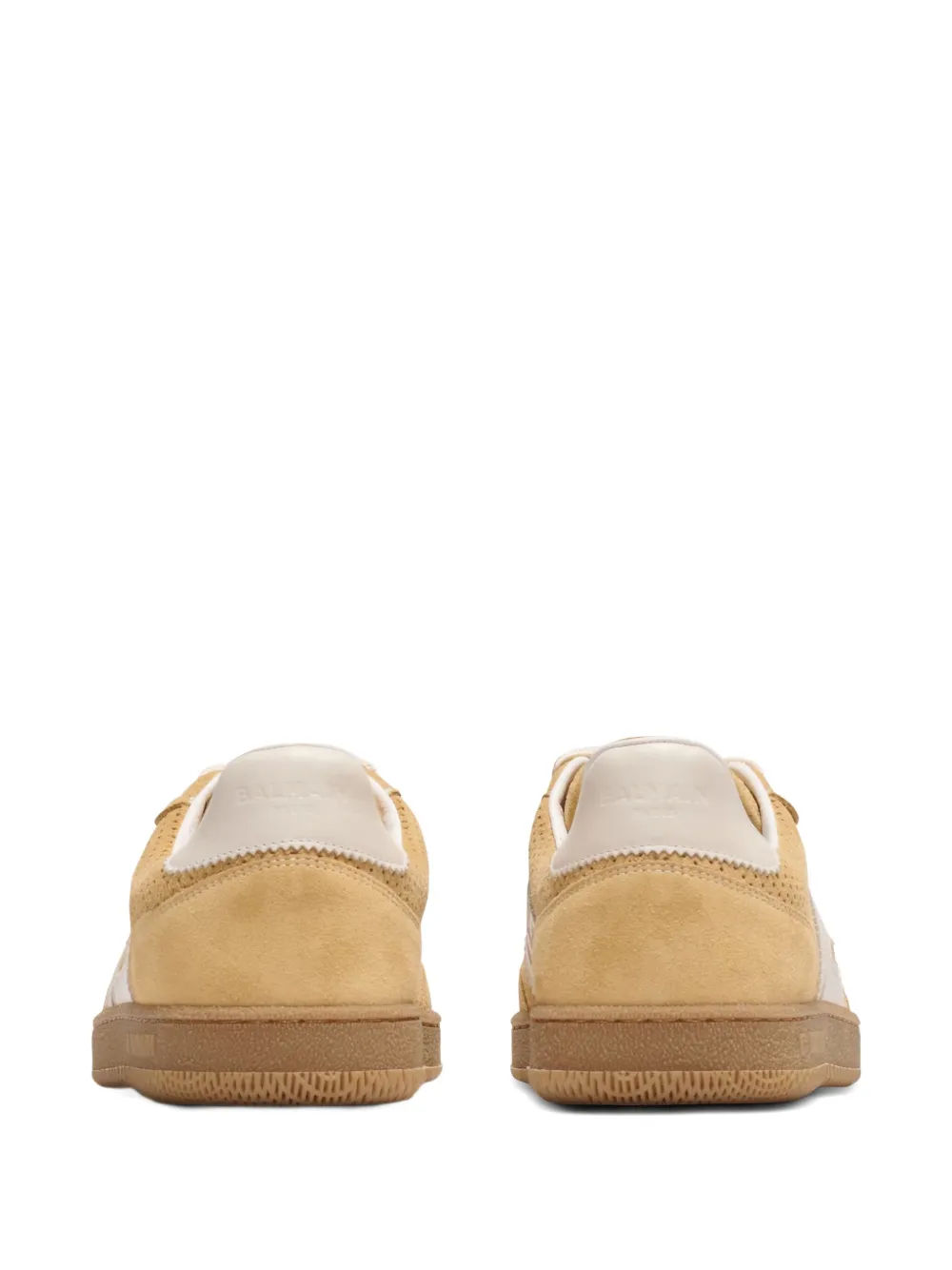 Balmain Swan sneakers met geperforeerd detail Beige